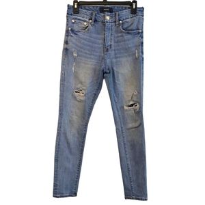Aeropostale High Rise Curvy Skinny Distressed Jeans Size 8